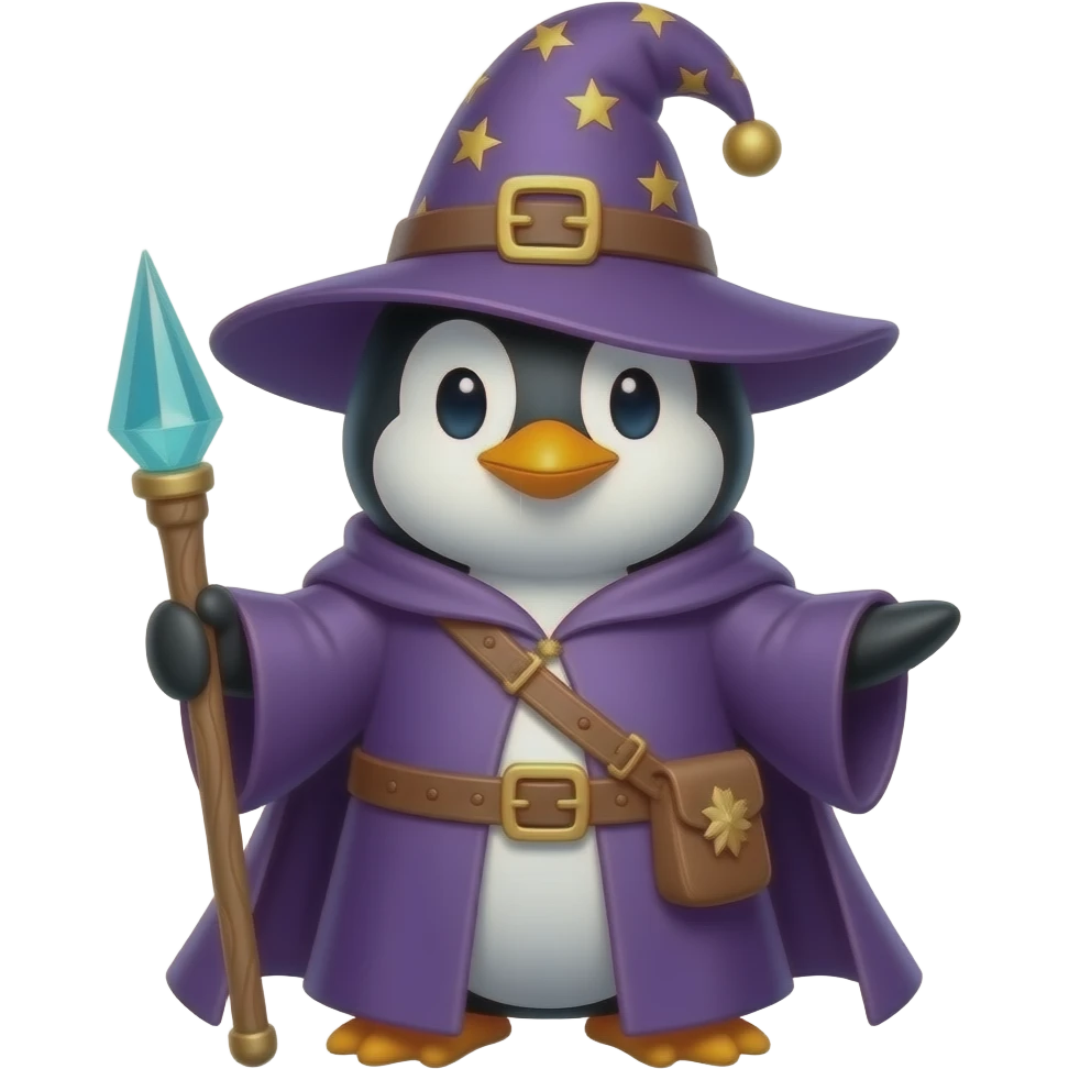 Penguin Wizard emoji