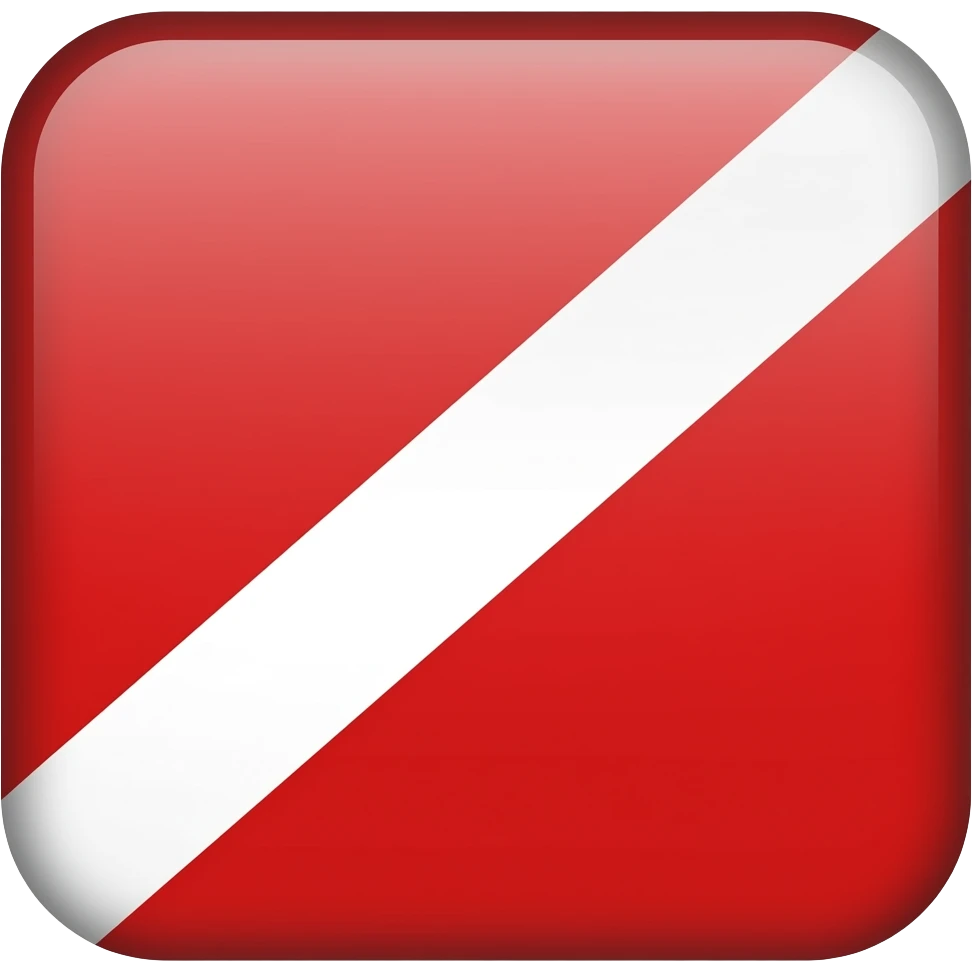red rectangle white diagonal stripe flag emoji