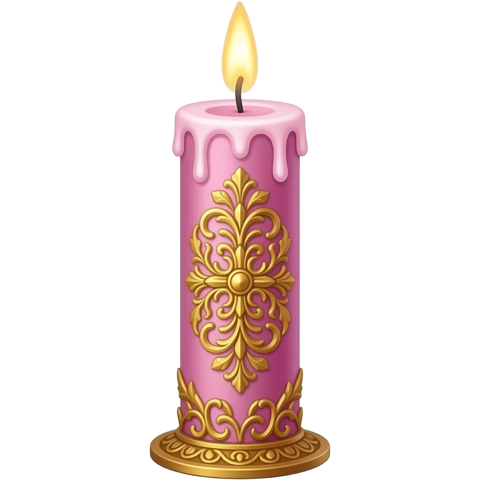 Pink royal candle emoji