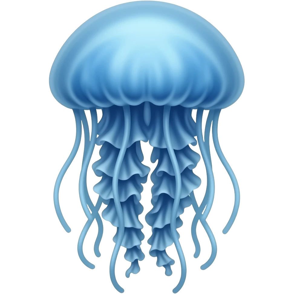 A blue themed jelly fish emoji