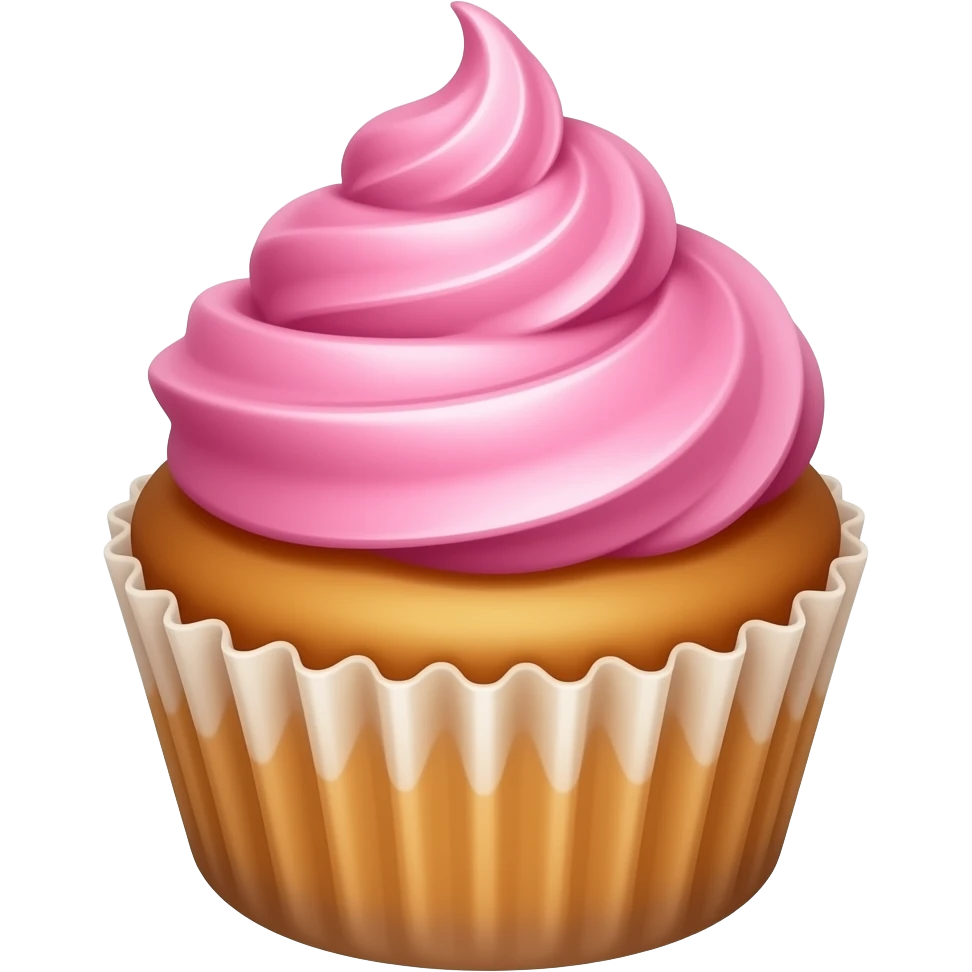 Cupcake with pink icing emoji