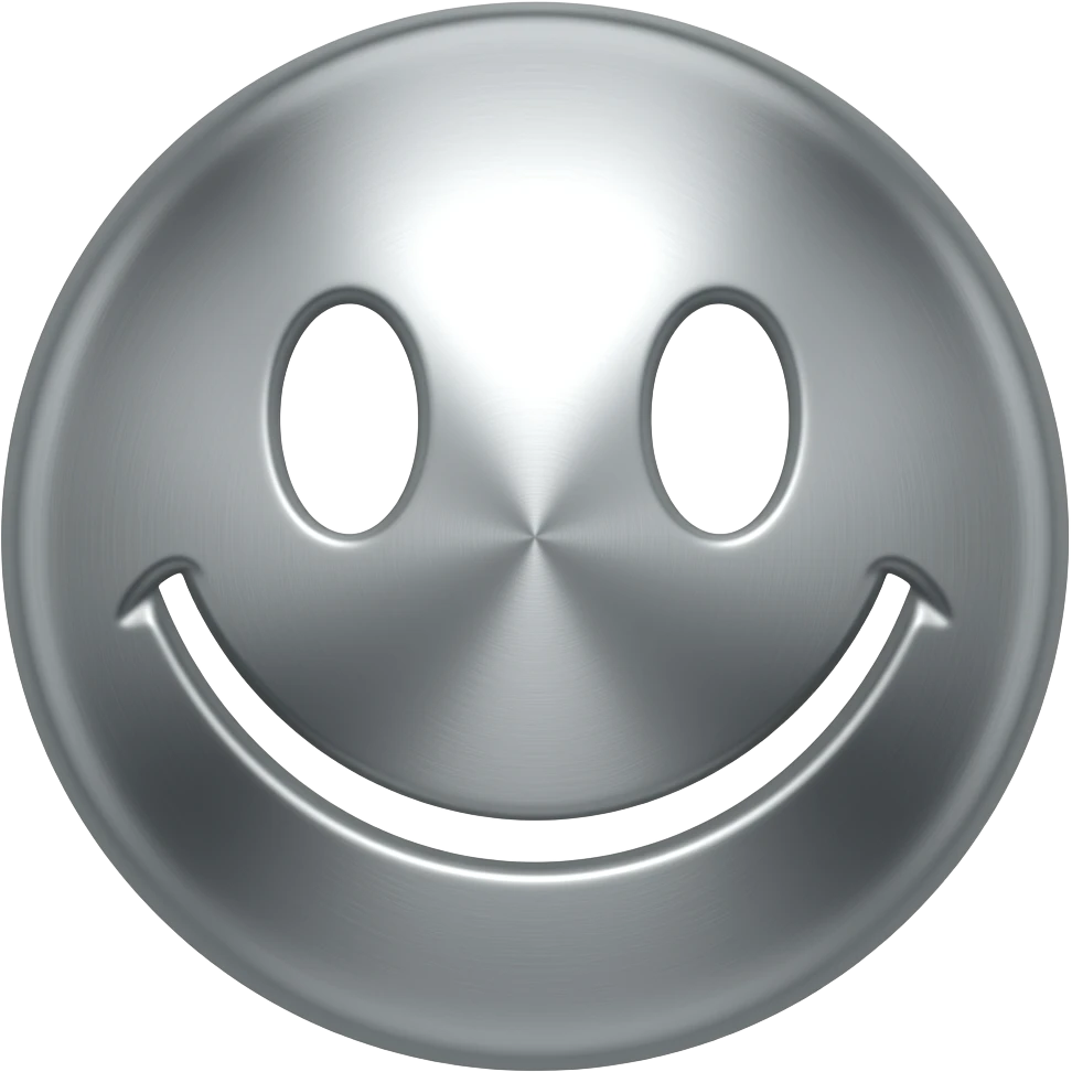A smiley emoji is not a person, but a smiley face   Smiley face of the element of металл elemental emoji