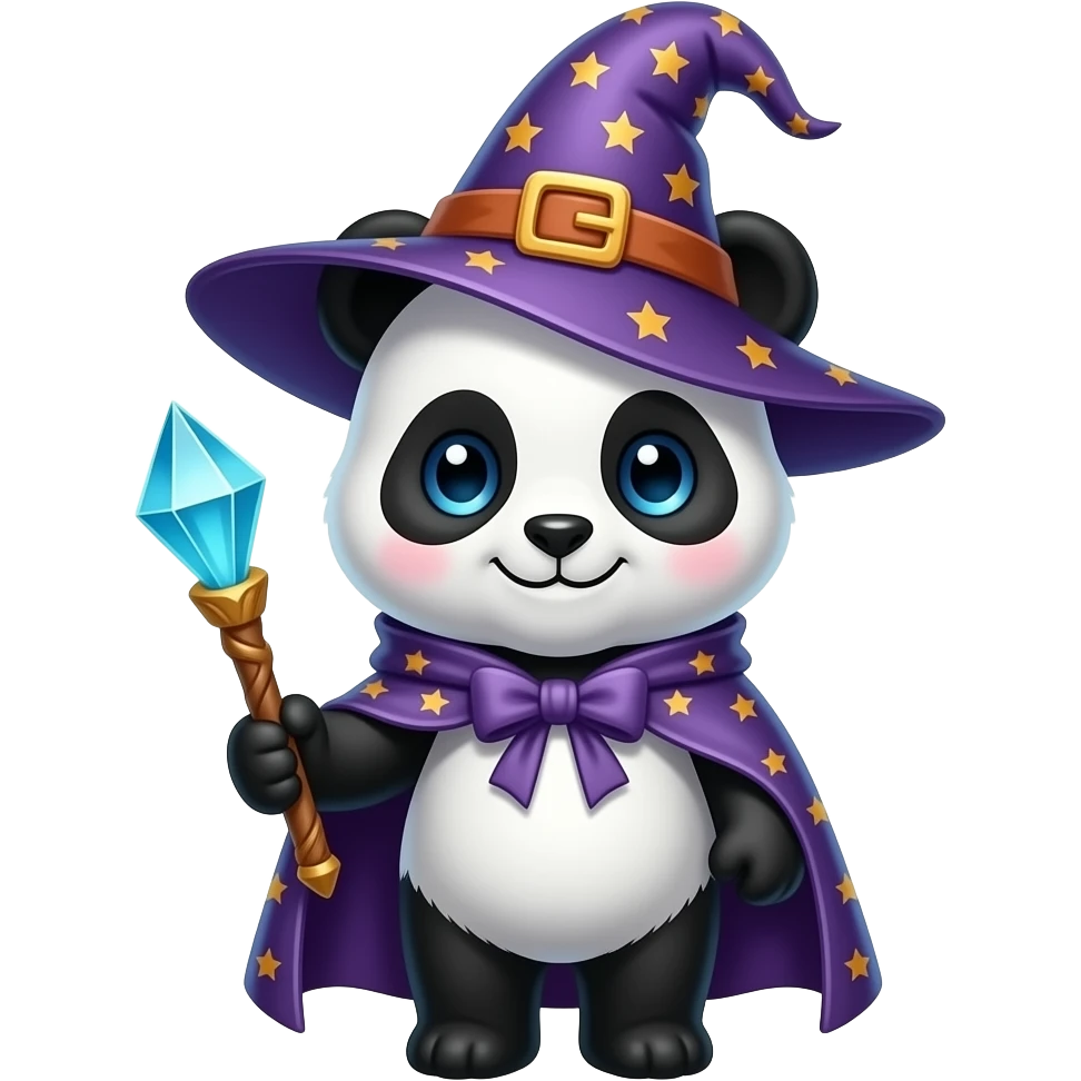 A CUTE PANDA wizard emoji
