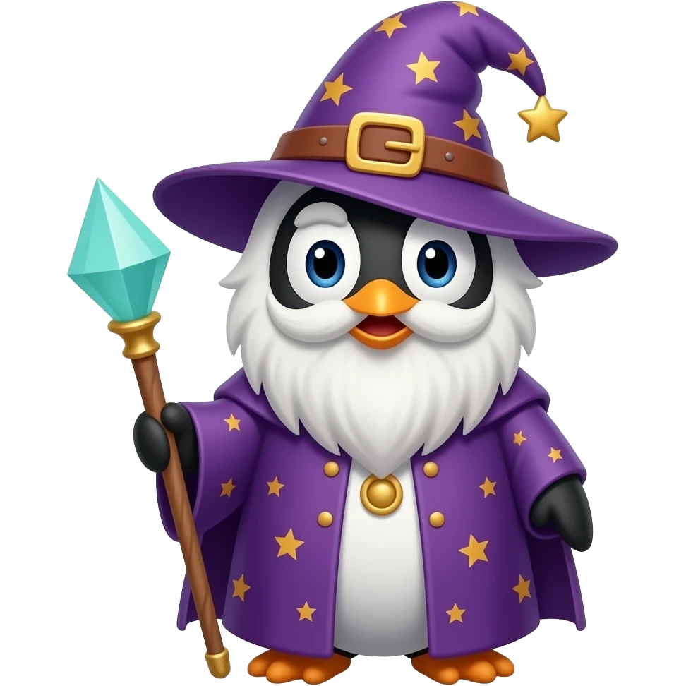 Penguin Wizard emoji