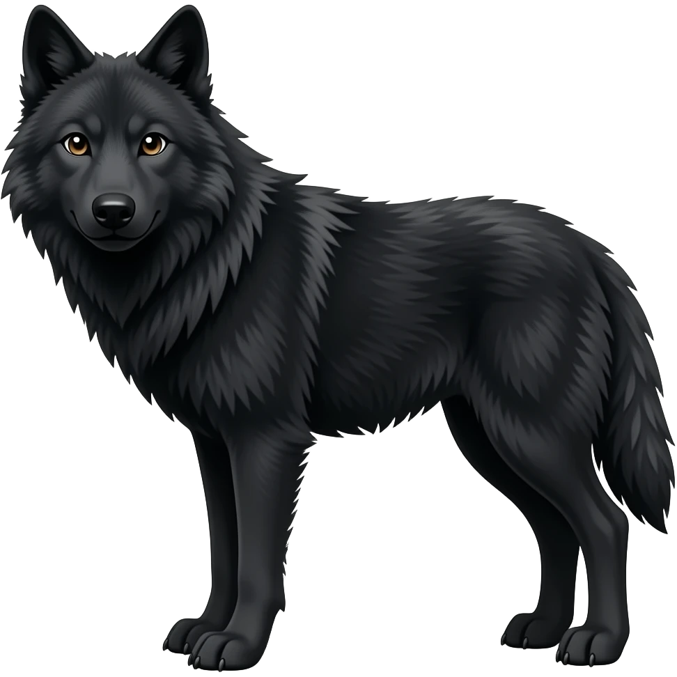 Black wol emoji