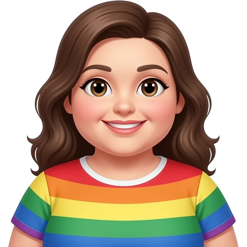 una gorda con 🏳️‍🌈 emoji