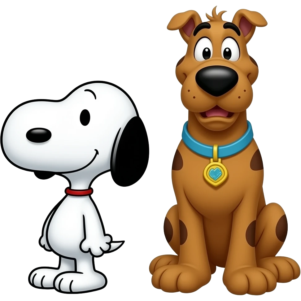 snoopy and scooby doo emoji