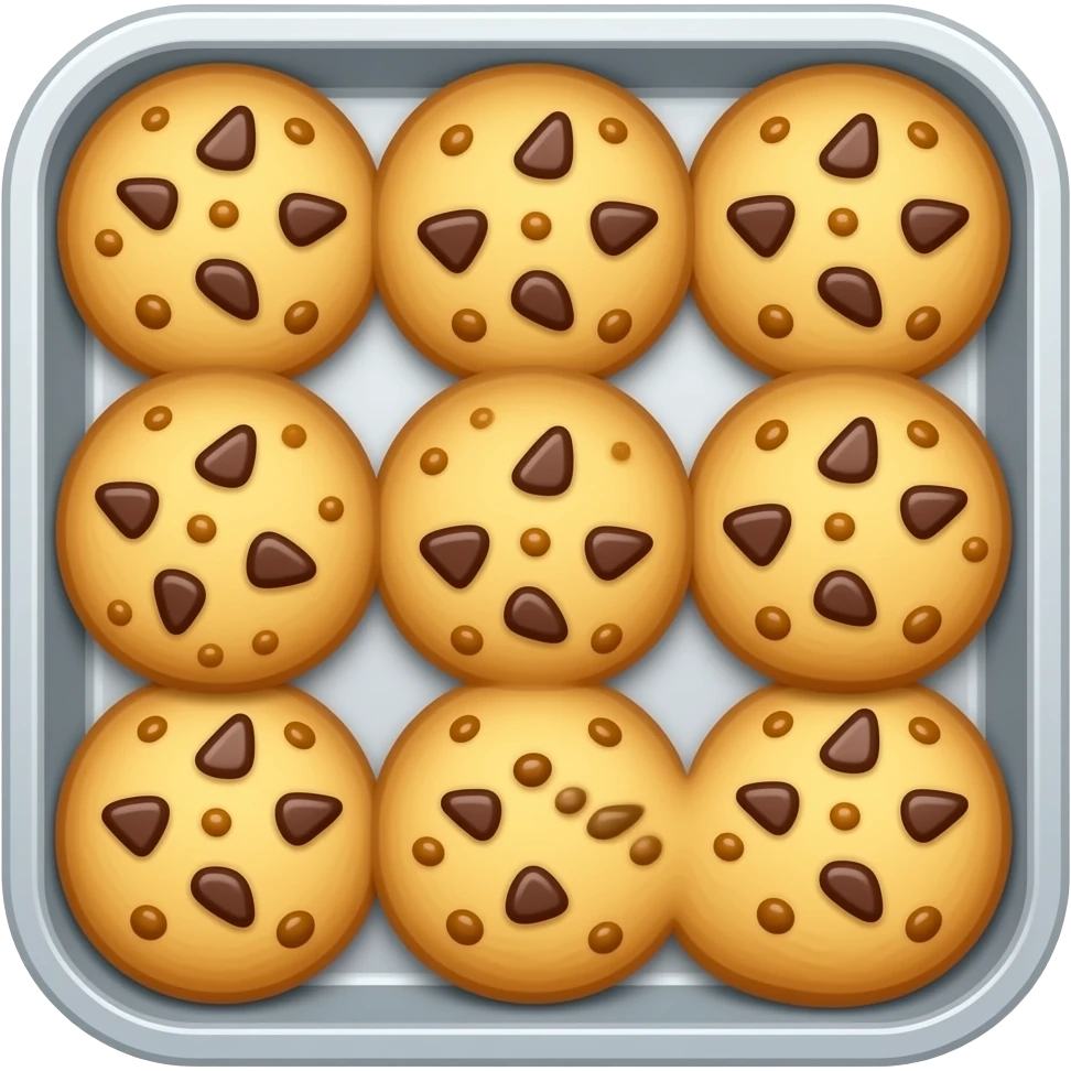tray fill with cookies in it emoji