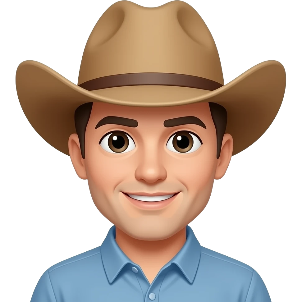 🫪 wearing a cowboy hat emoji