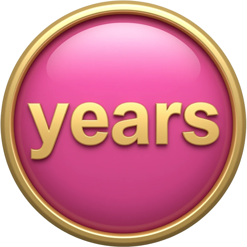 YEARS PINK AND GOLD emoji