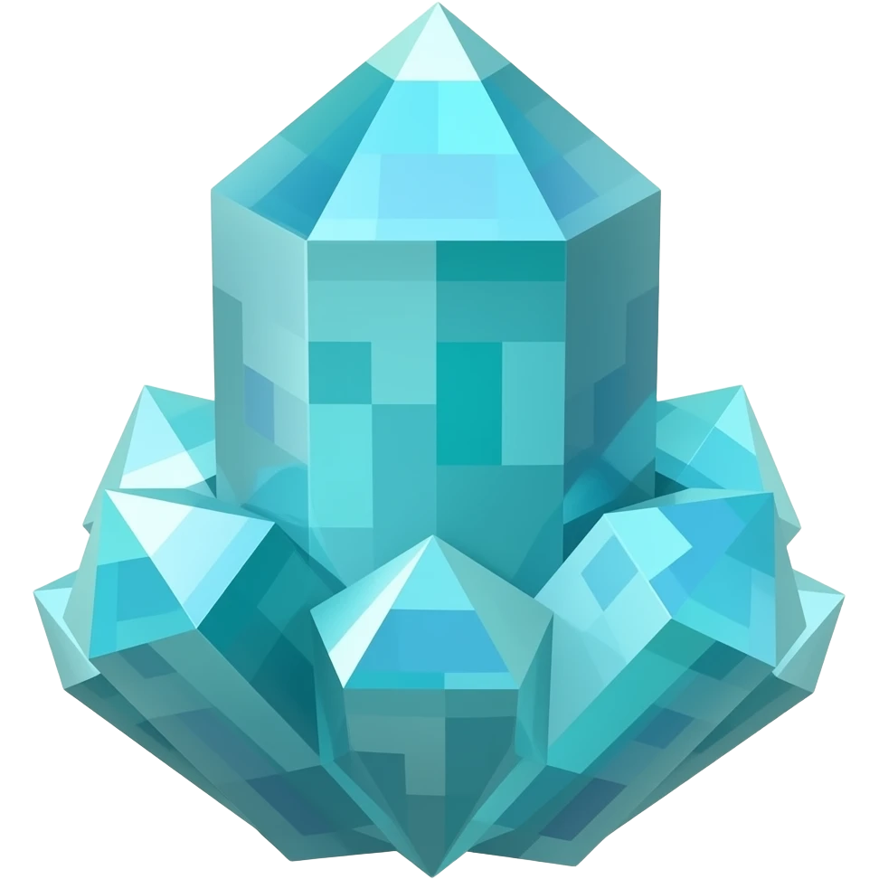 minecraft end crystal 3d emoji