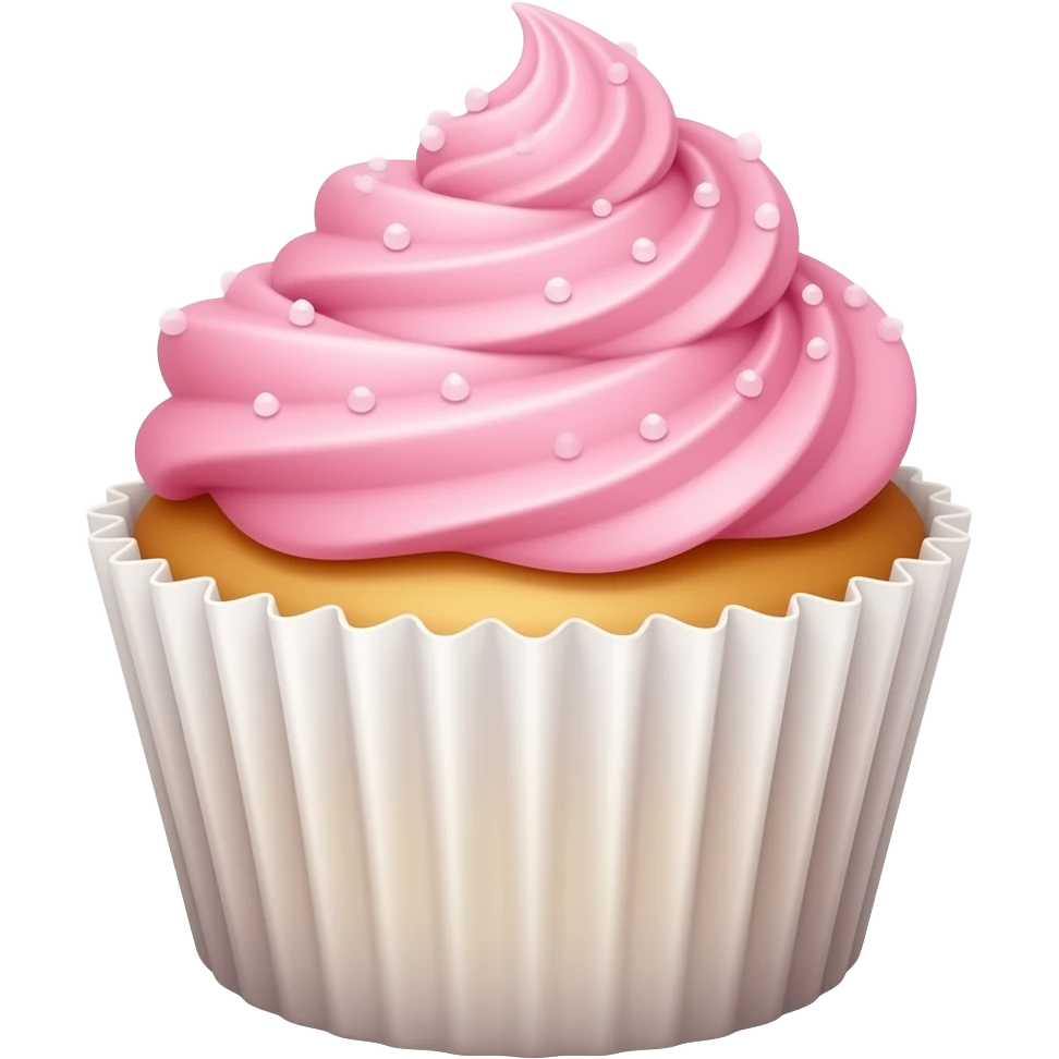 Cupcake with pink icing emoji