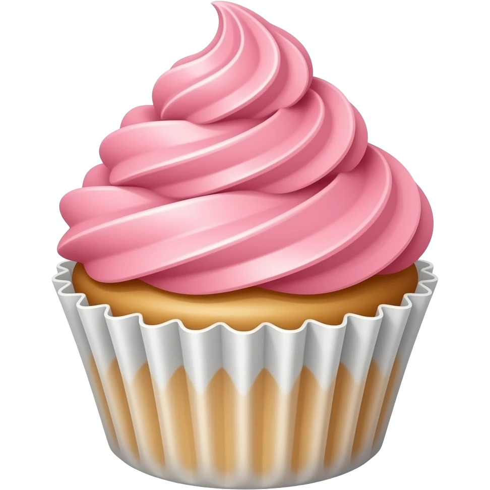 Cupcake with pink icing emoji
