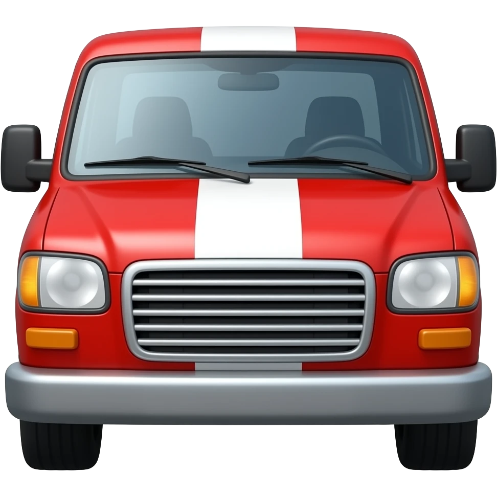 Front Vehicle Red And White POST Van emoji
