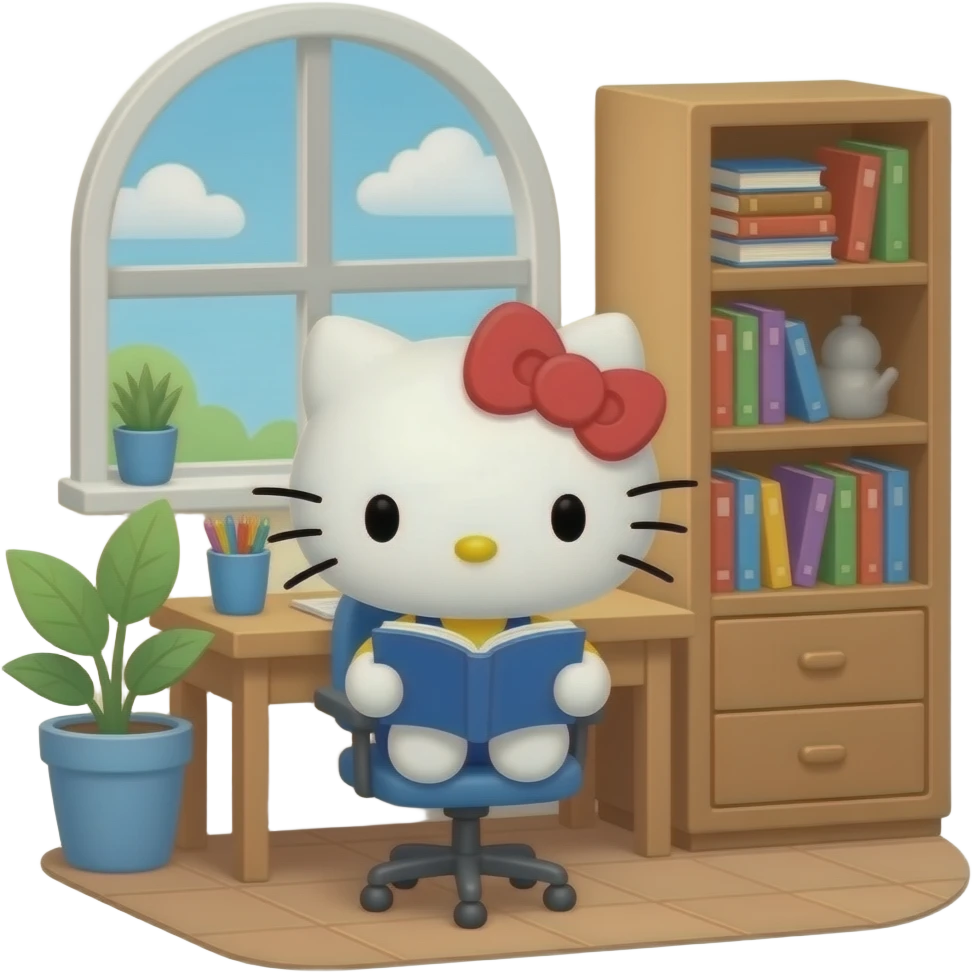hello kitty study emoji