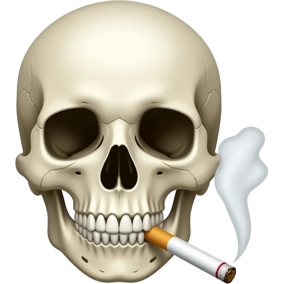 Skul and smoking 🚬 emoji