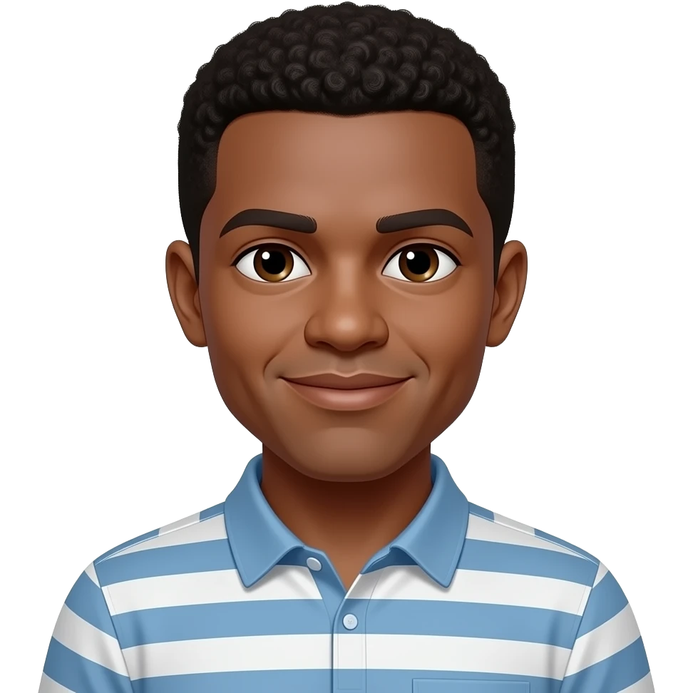 hombre adulto cabello tipo afro corto emoji