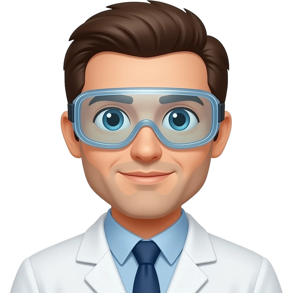 scientist wearing safety goggles emoji