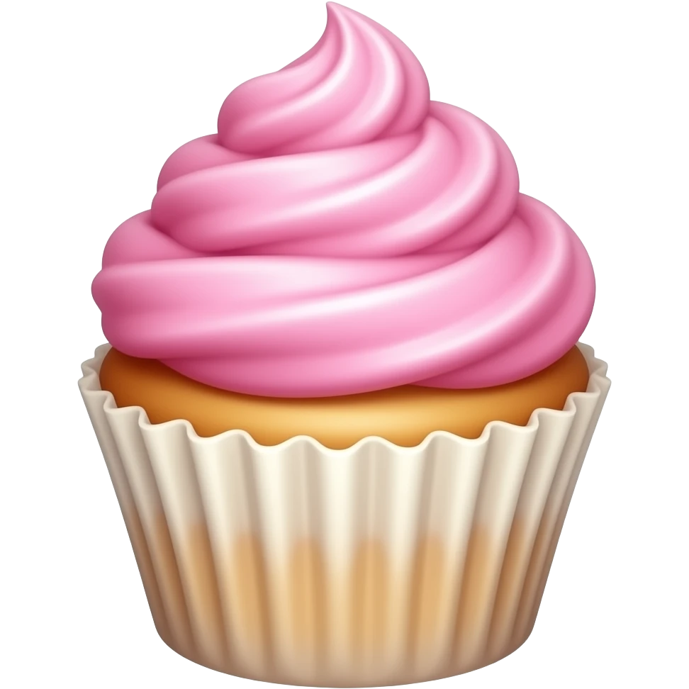 Cupcake with pink icing emoji