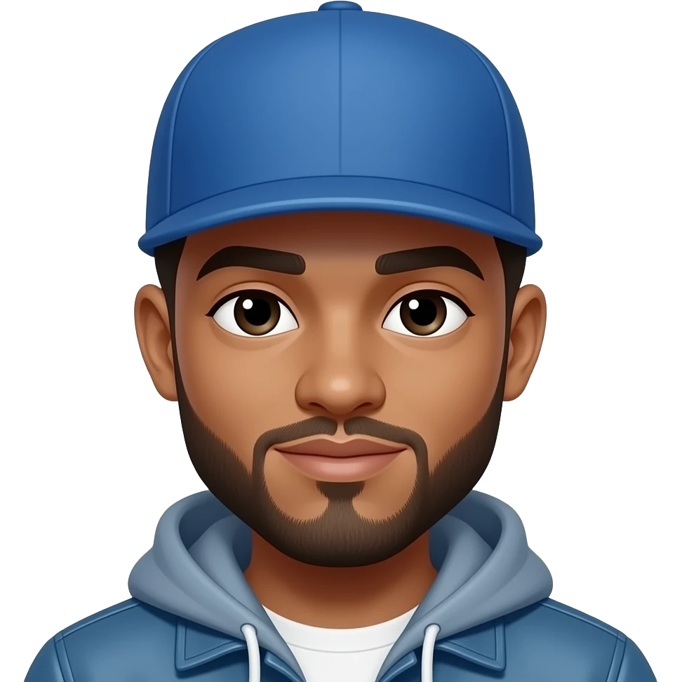 gorra azul rapero emoji