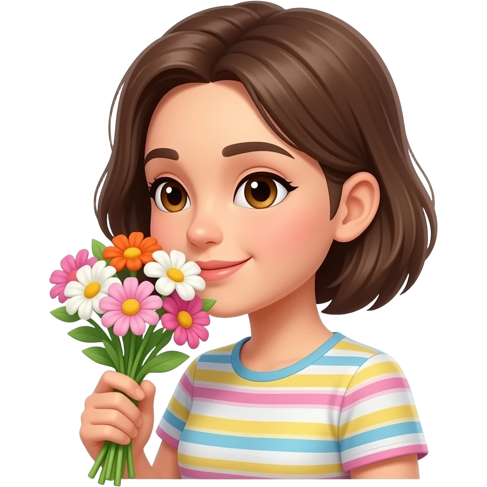 Smell flowers emoji