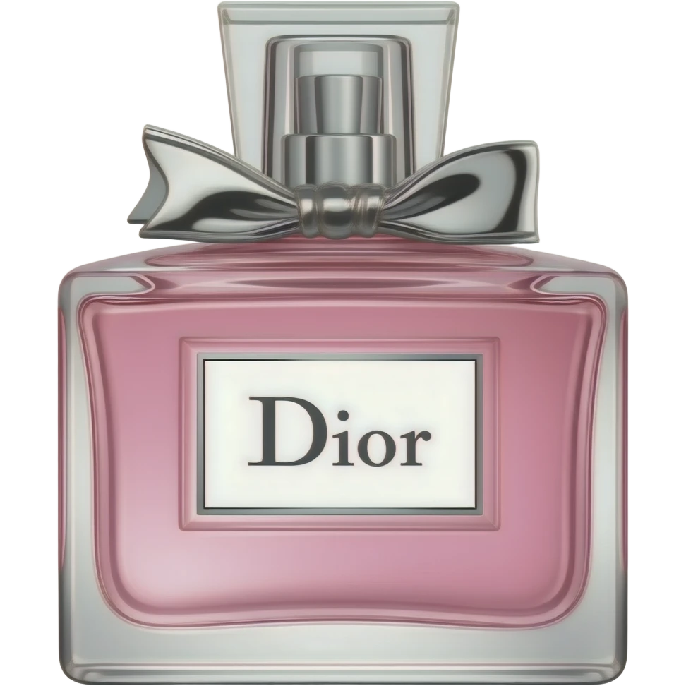 Розовый парфюм  с надписью Dior emoji
