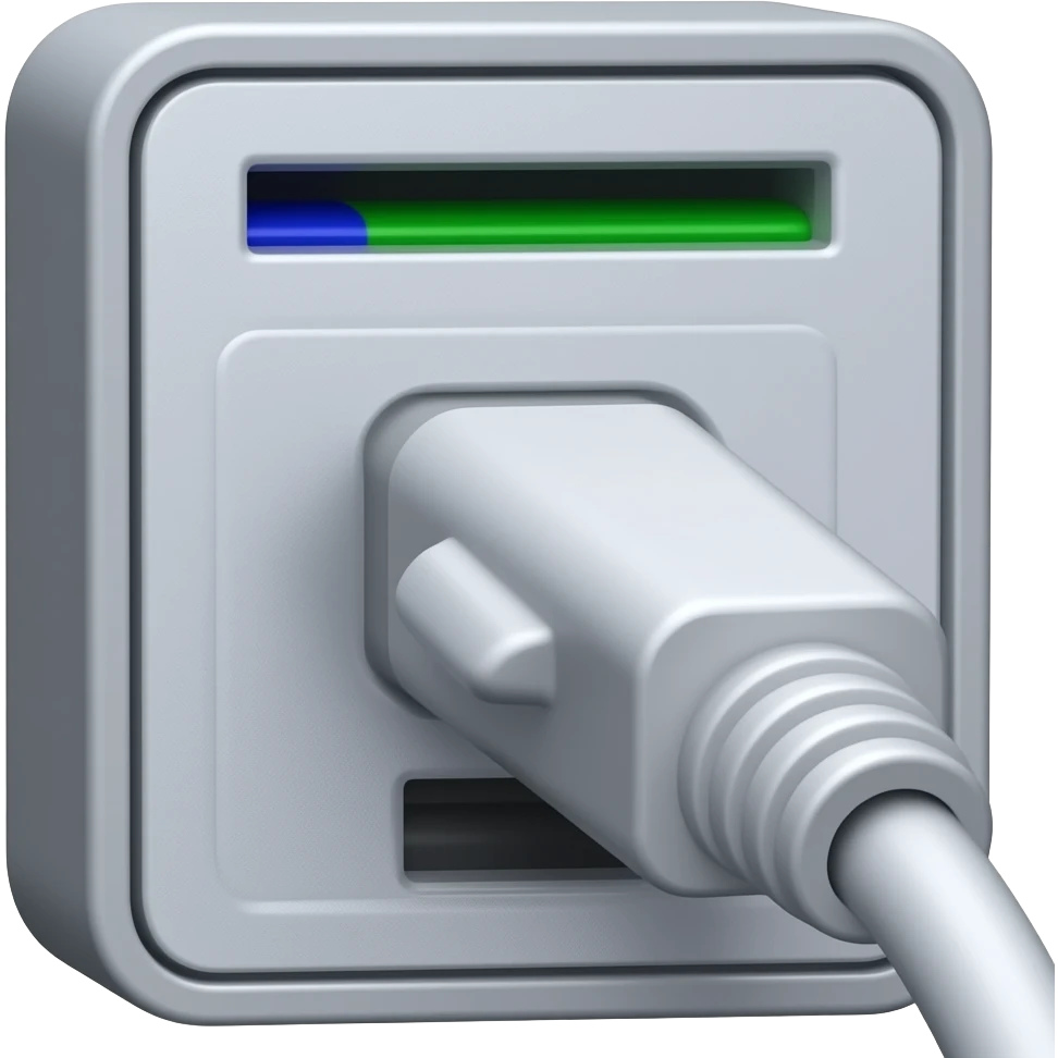 EV wall charger plugged into car emoji