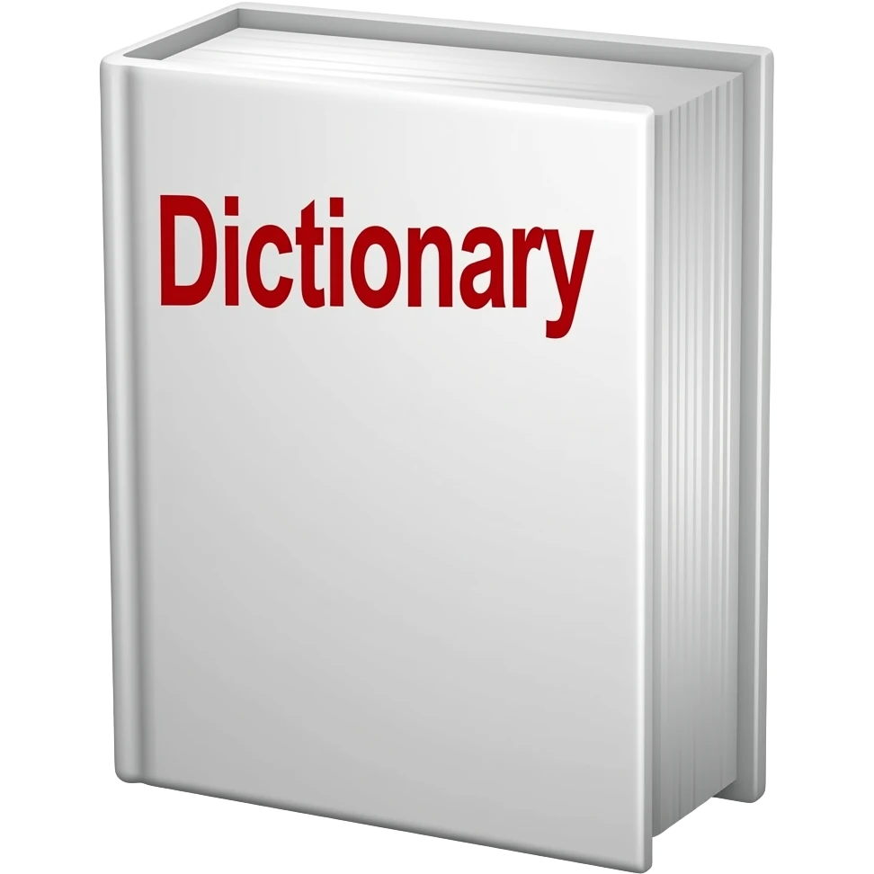 the book with the word dictionary on it emoji
