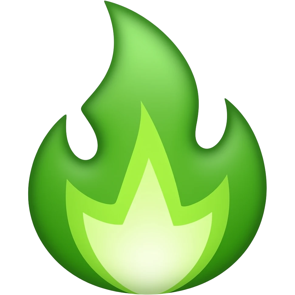 green fire emoji