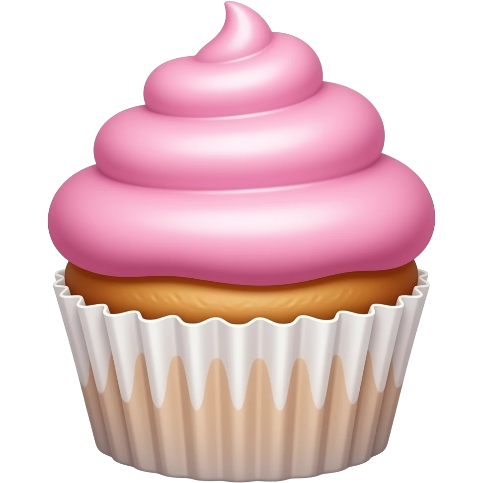 Cupcake with pink icing emoji