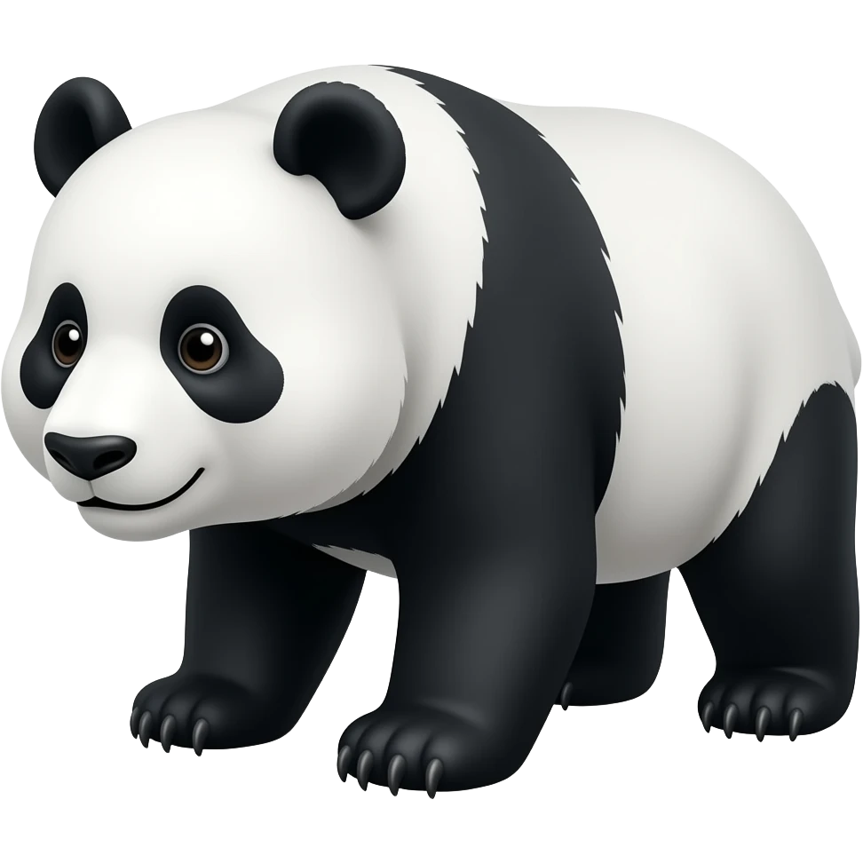 Panda bear on fours emoji