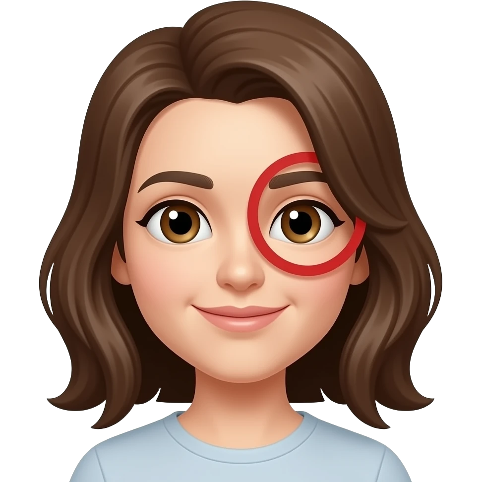 Puedes quitarle el corazoncito que tiene debajo del ojo emoji