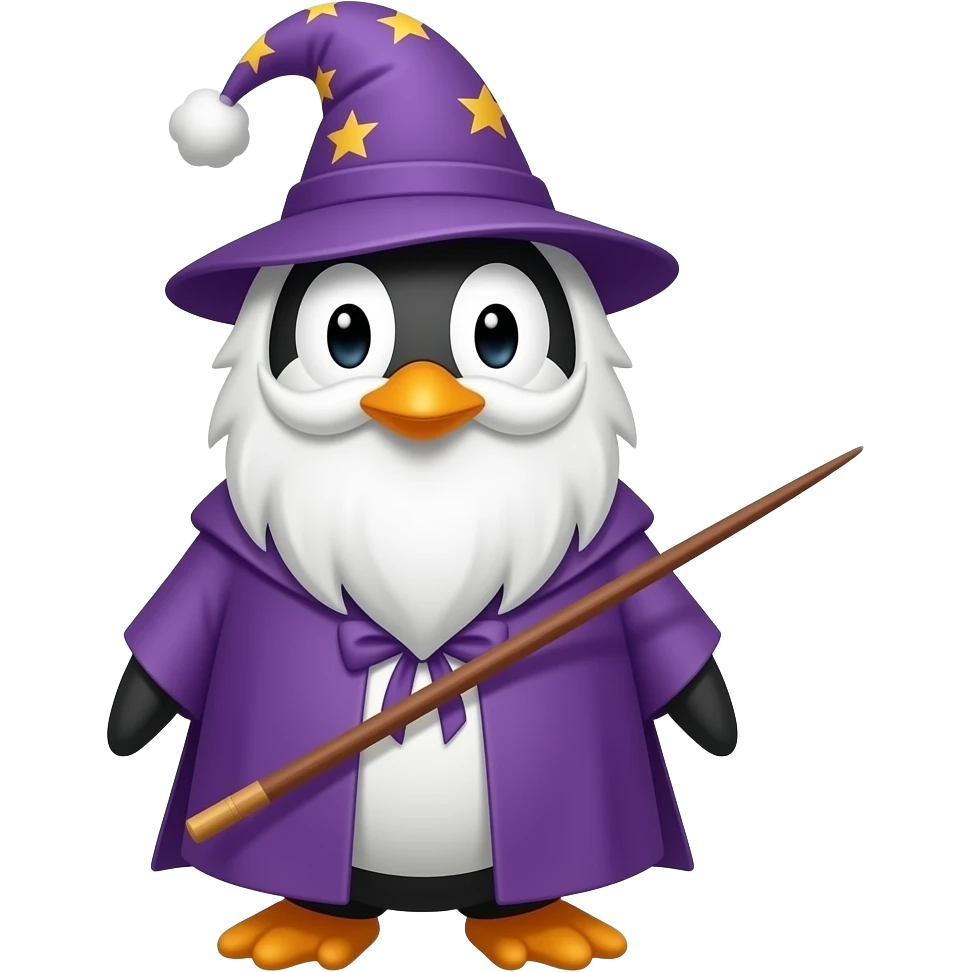 Penguin Wizard emoji