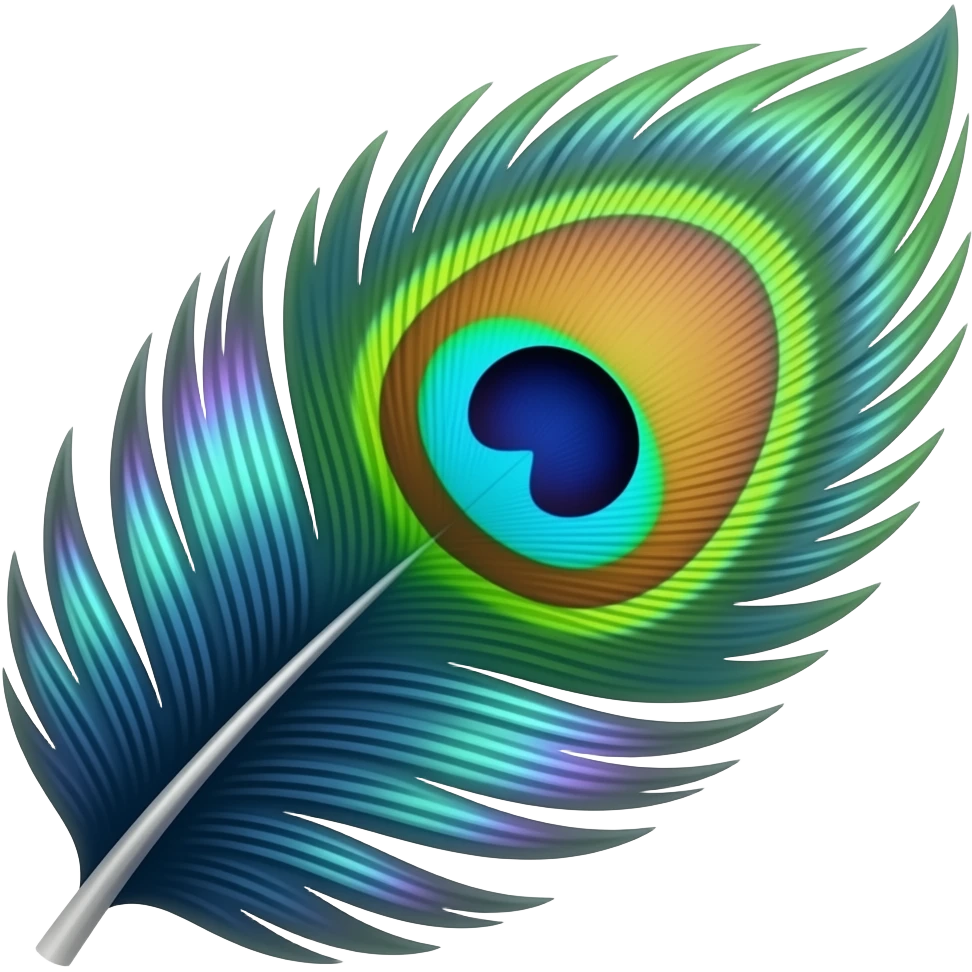 Peacock feather emoji