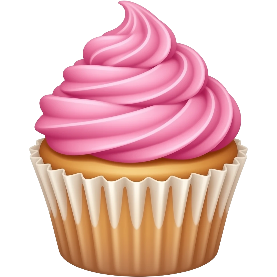 Cupcake with pink icing emoji