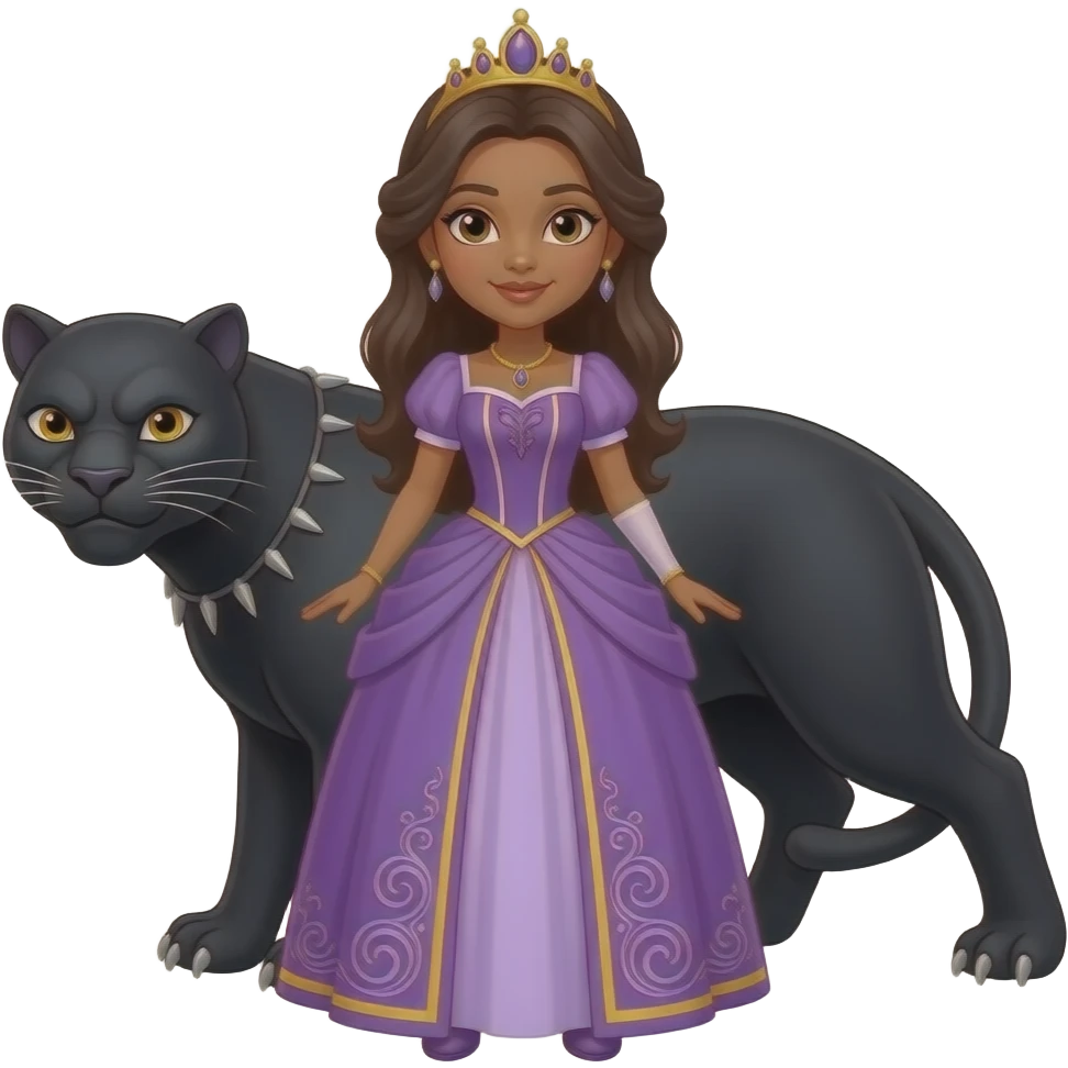 Purple princess black psnther emoji