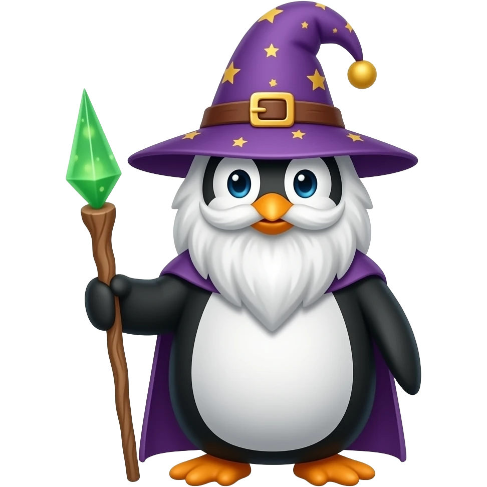 Penguin Wizard emoji