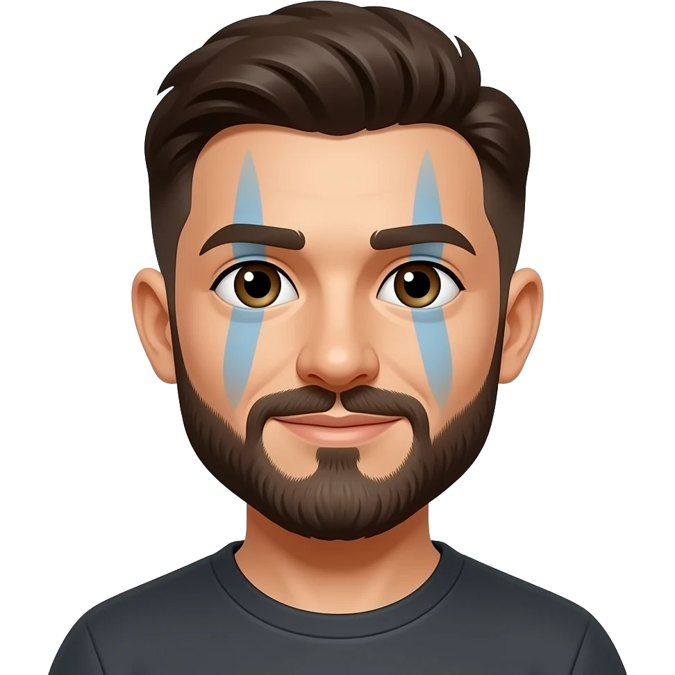 man with Painted Face emoji
