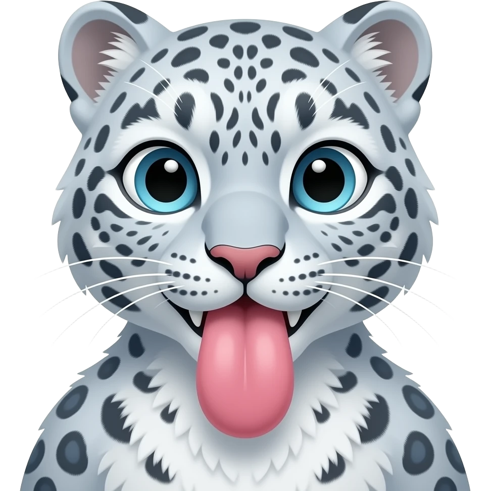 anthropomorphic snow leopard with a massive penis emoji