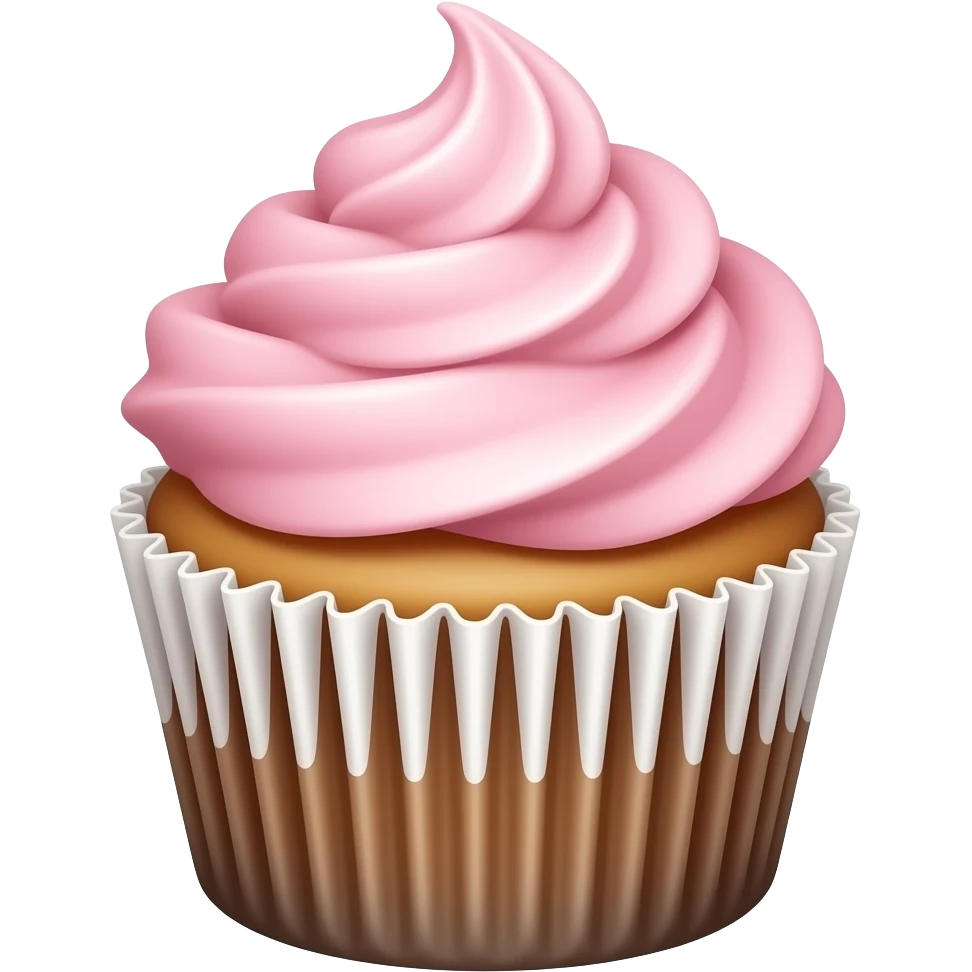 Cupcake with pink icing emoji