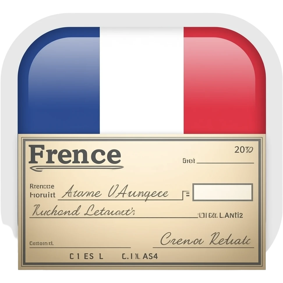 chèque bancaire français emoji