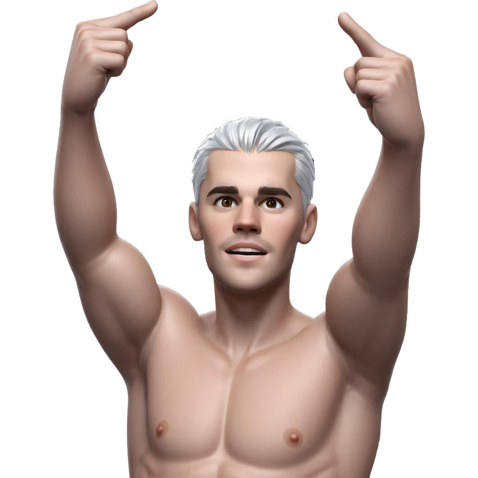 cool boy with white hair emoji