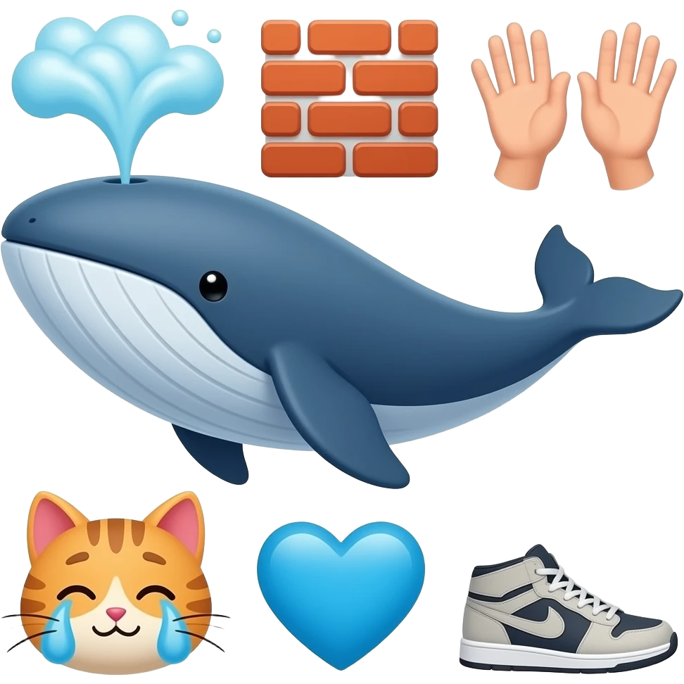 emoji customs (🤣🪰👟🧱🦟🤯💢👏🐋🐳🐋😚😿💤💙🕳️💯) emoji
