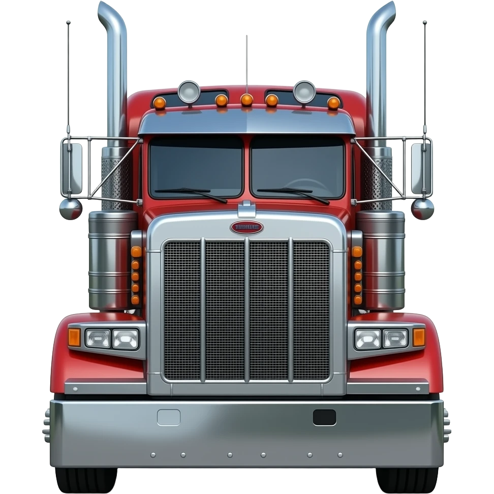 Peterbilt 379 optimus prime front, hyper realistic highly detailled emoji