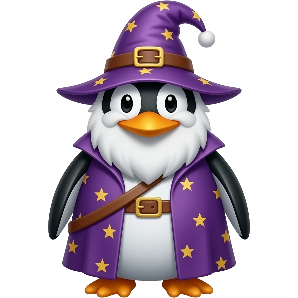 Penguin Wizard emoji