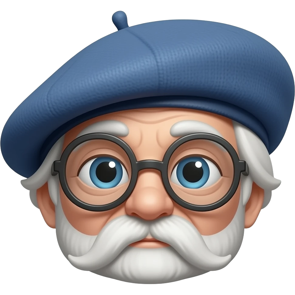 老艺术戴的那种深蓝贝雷帽 emoji