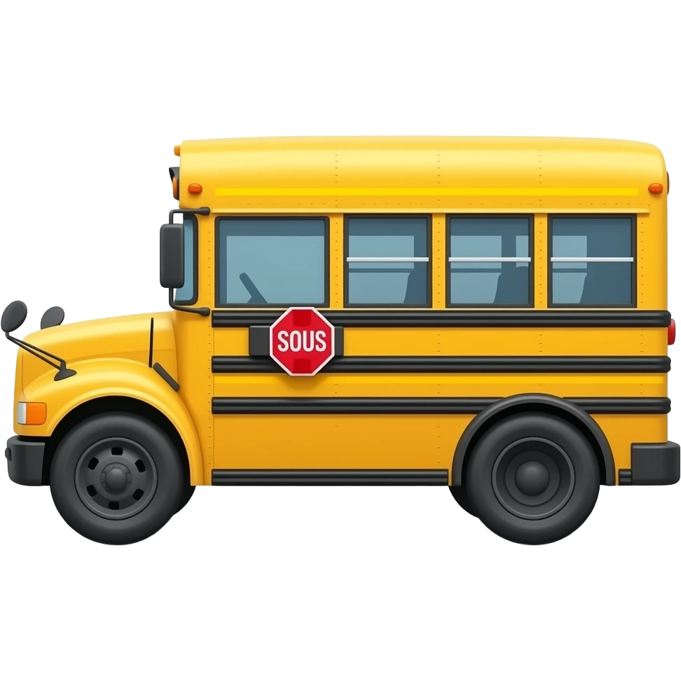 IC school bus side emoji