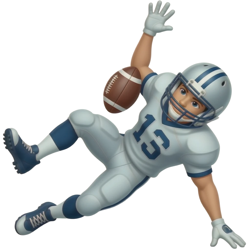 Fell during playing football emoji