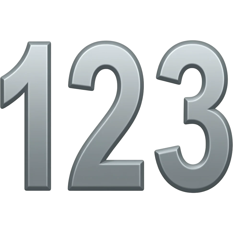 1 2 3 emoji