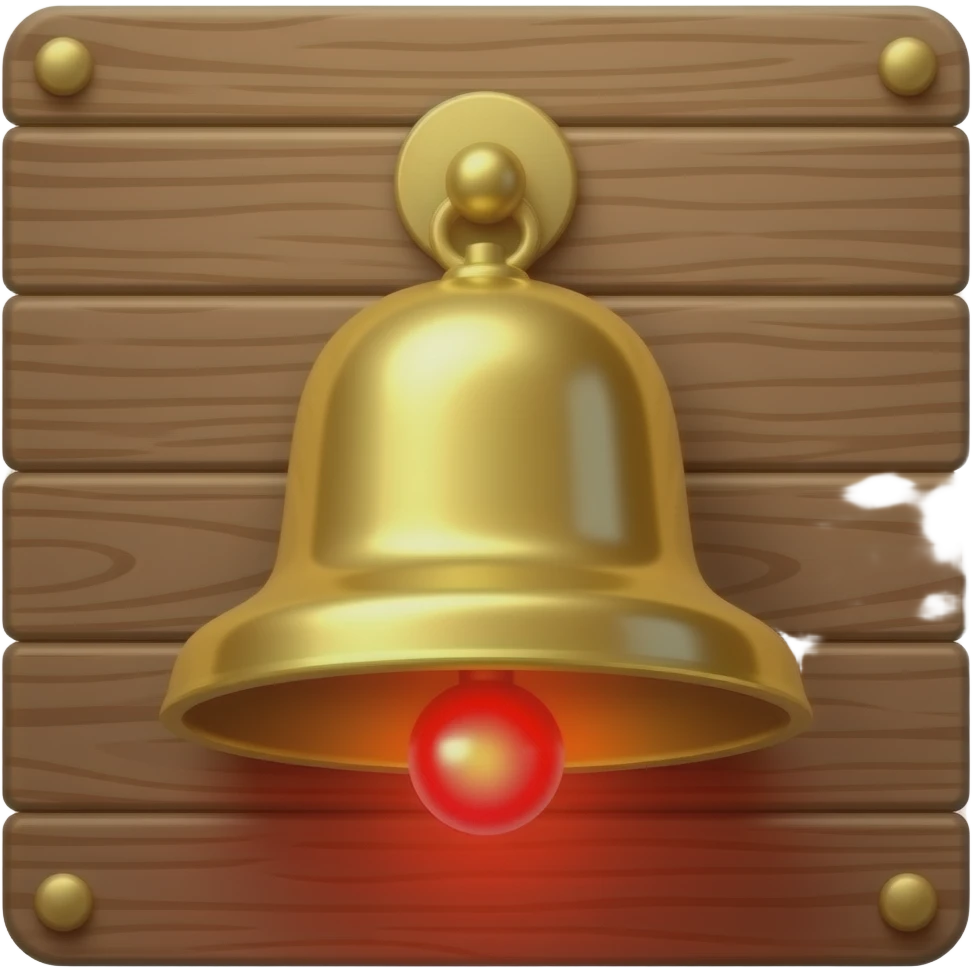 cartoonish style alarm bell emoji